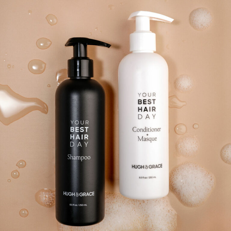 Hugh and Grace Your Best Hair Day Shampoo and Conditioner bottles